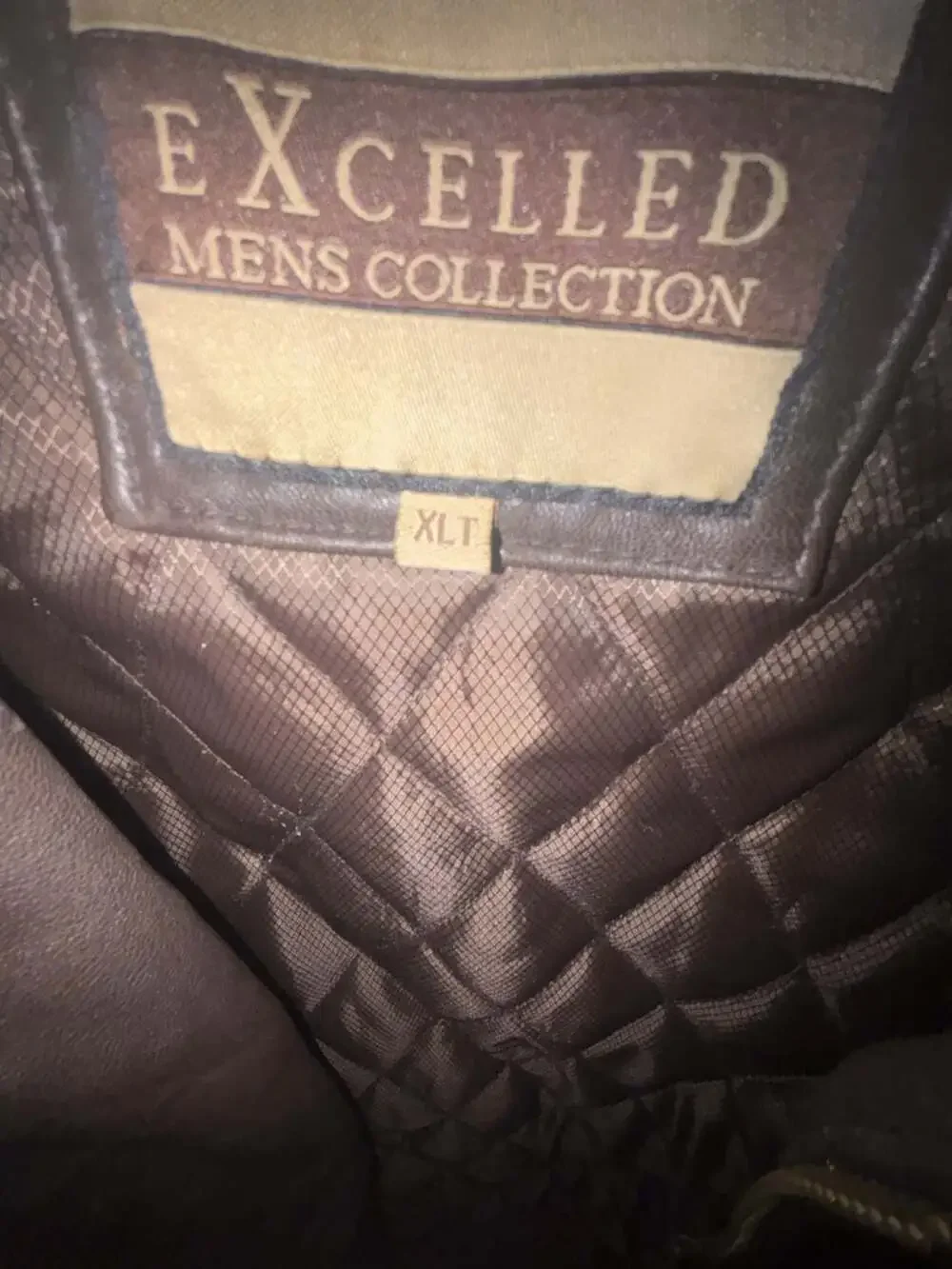Excelled Mens Collection Brown Leather Jacket, Size XLT